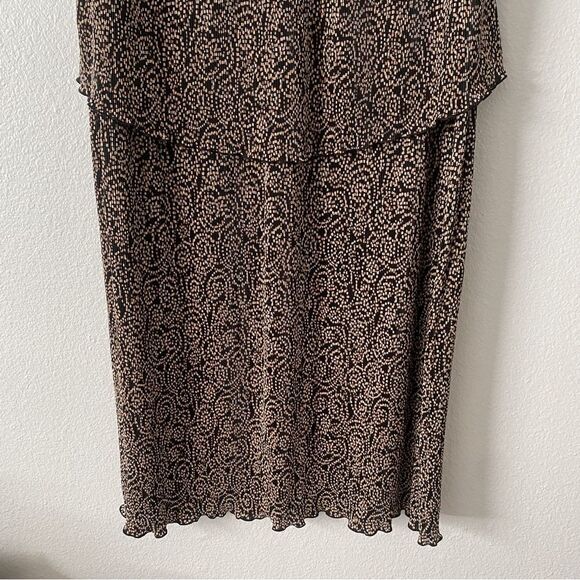 Connected Apparel Paisley Design Woman 22W Elegant V-Neck Short Sleeve Dress - Picture 4 of 7